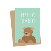 Apartment 2 Cards Cards Mini New Baby Teddy Bear, Folded Enclosure Cards