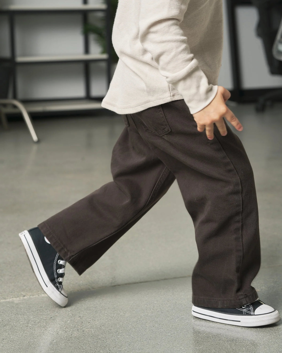Baggy Jeans - Brown | Little Bipsy
