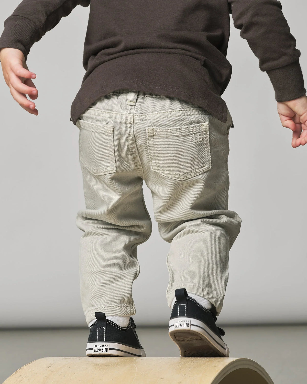Baggy Jeans - Grey Wash | Little Bipsy