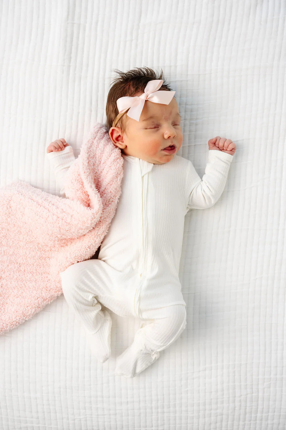 Chenille Blanket - Blush Pink