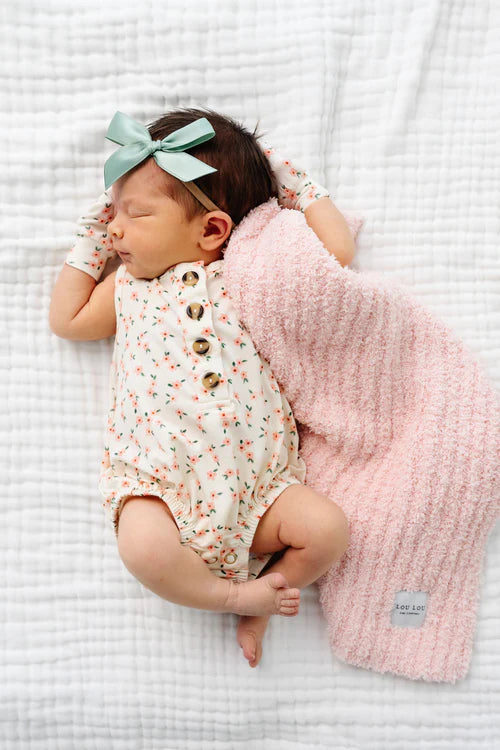 Chenille Blanket - Blush Pink
