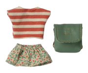 Clothes and Bag, Big Sister Mouse - Green | Maileg