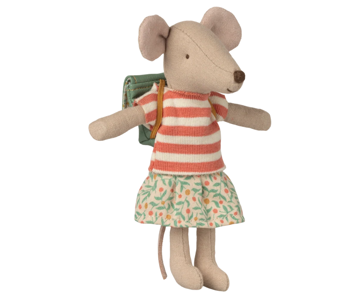 Clothes and Bag, Big Sister Mouse - Green | Maileg