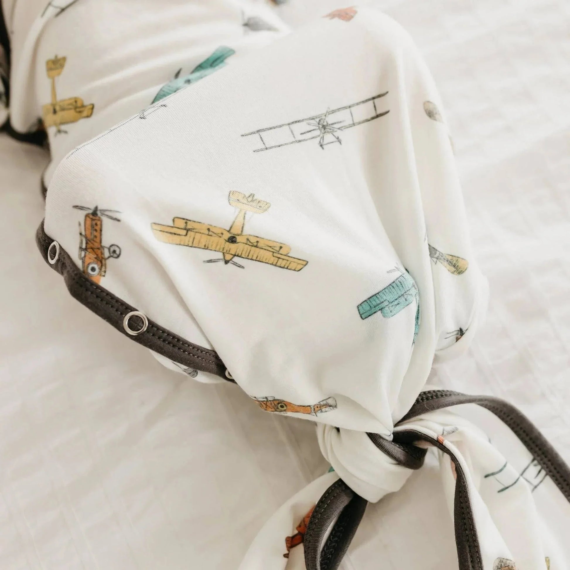 Copper Pearl Baby Ace Newborn Knotted Gown