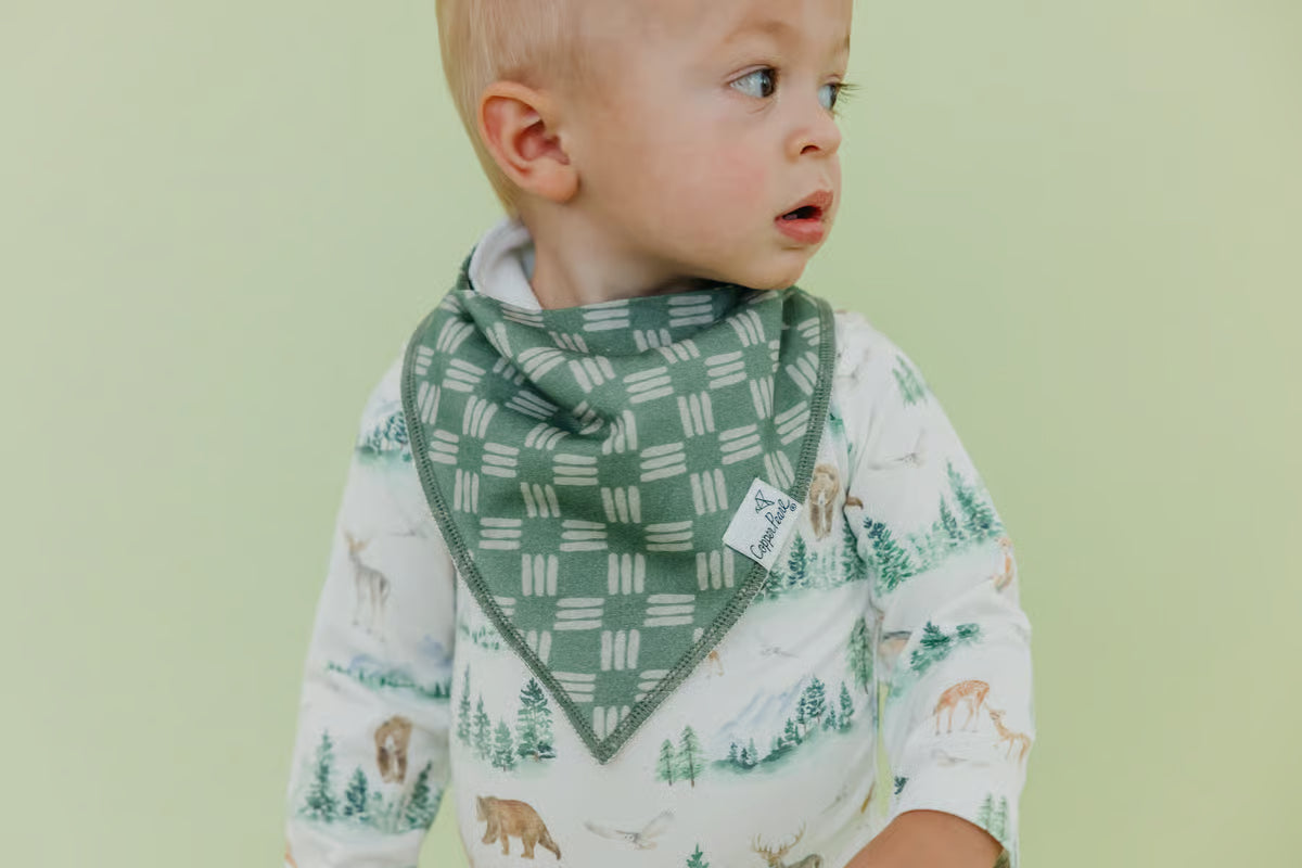Copper Pearl Baby Grayson Bandana Bib Set (4-Pack)