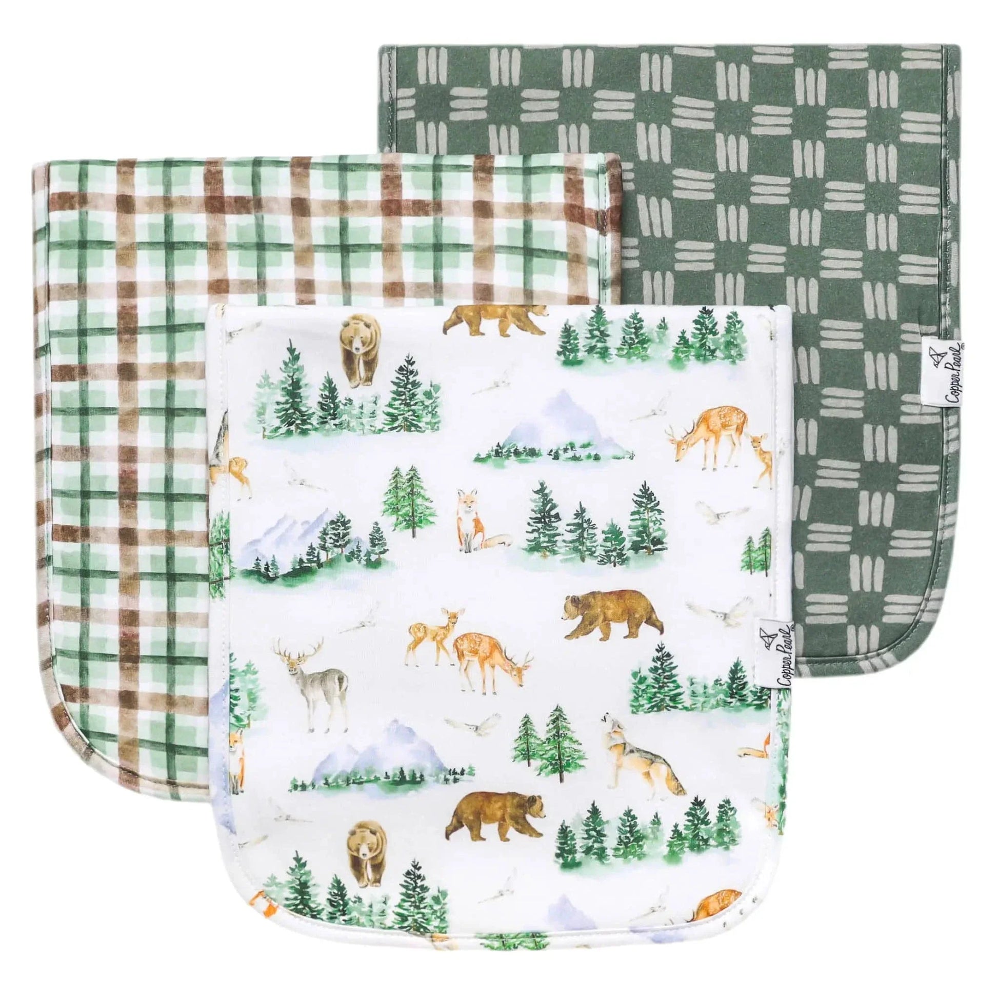 Copper Pearl Baby Grayson Burp Cloth Set (3-Pack)