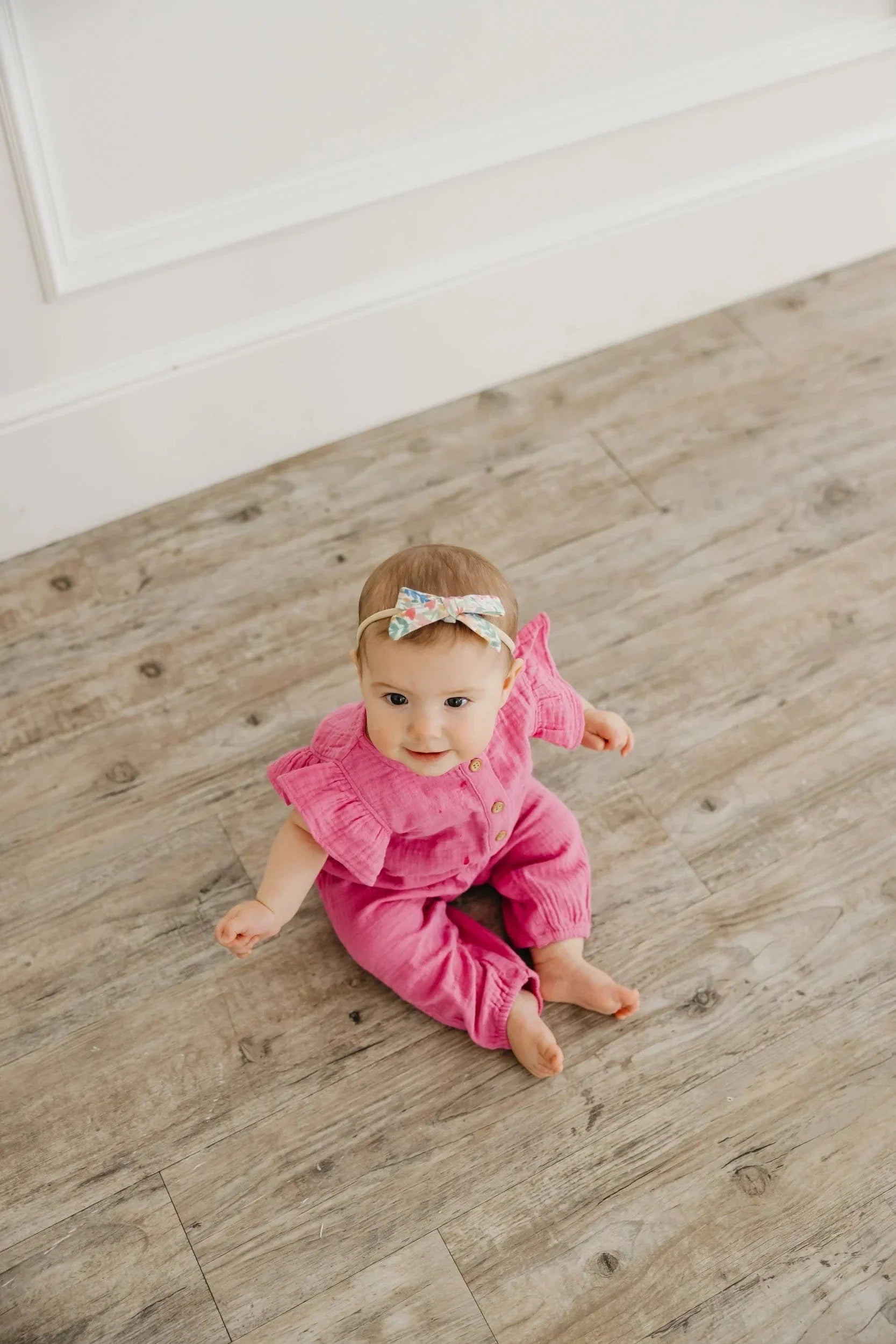 Copper Pearl Baby Lark Ribbon Nylon Bow