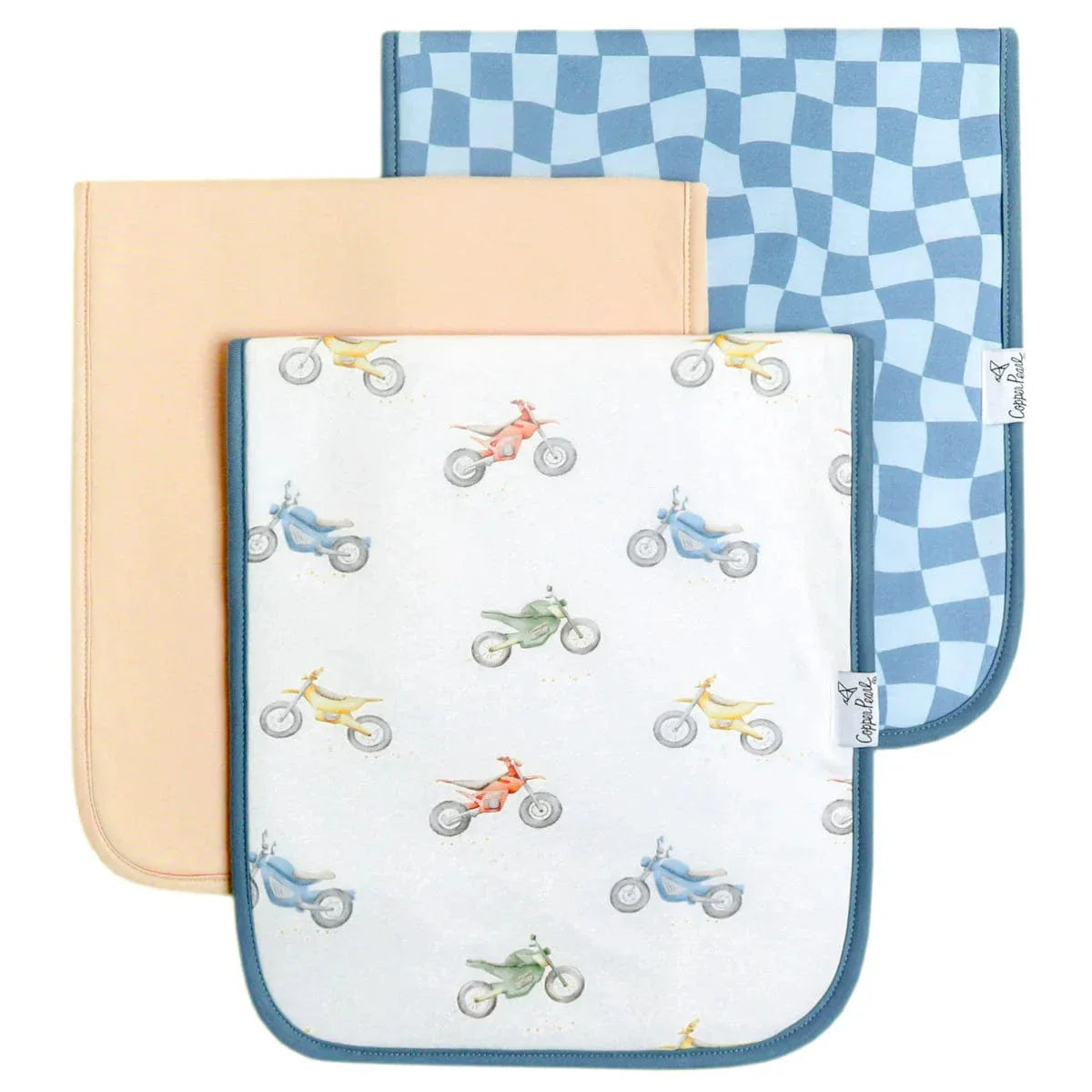Copper Pearl Baby Ryder Burp Cloth Set (3- Pack)