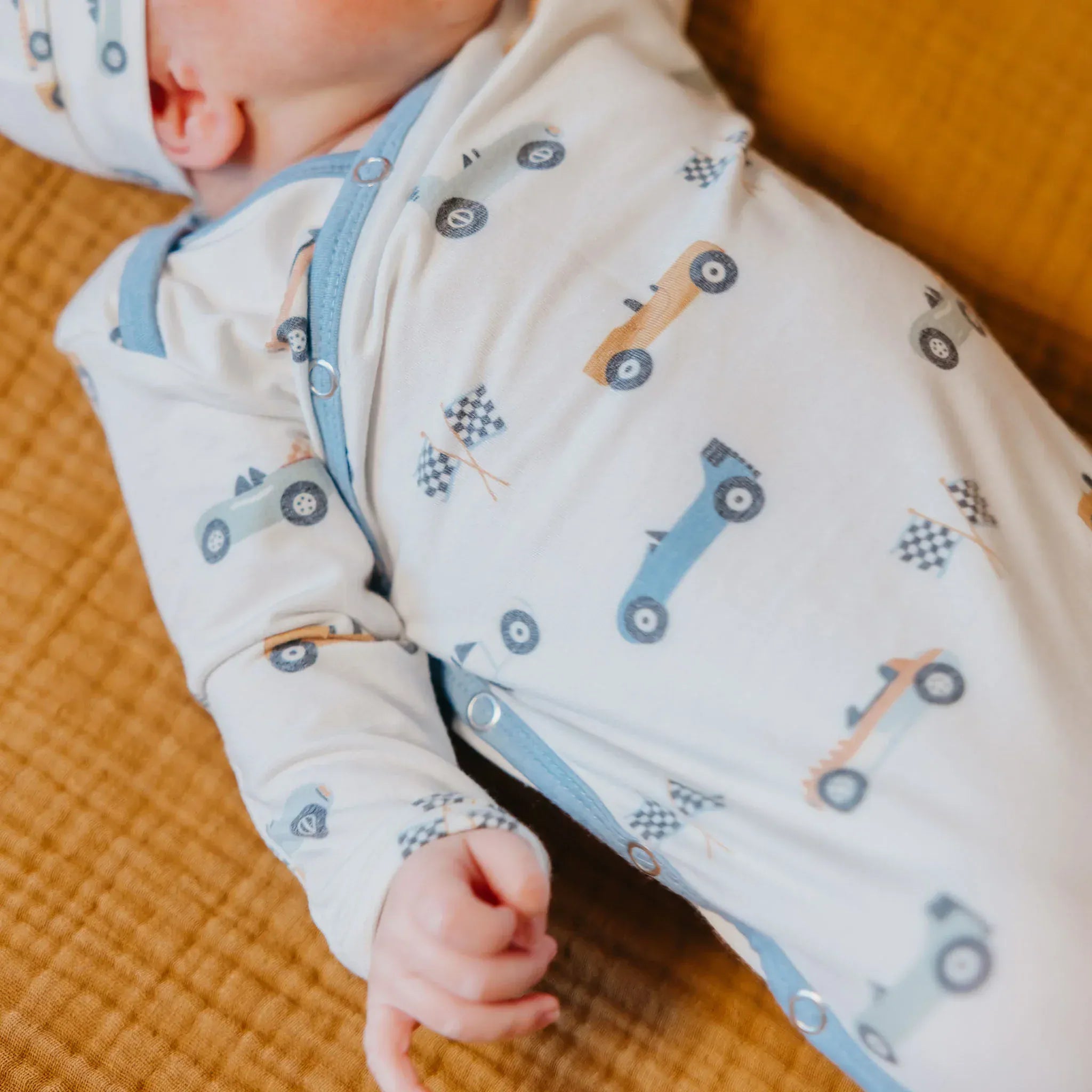 Copper Pearl Baby Speedster Newborn Knotted Gown