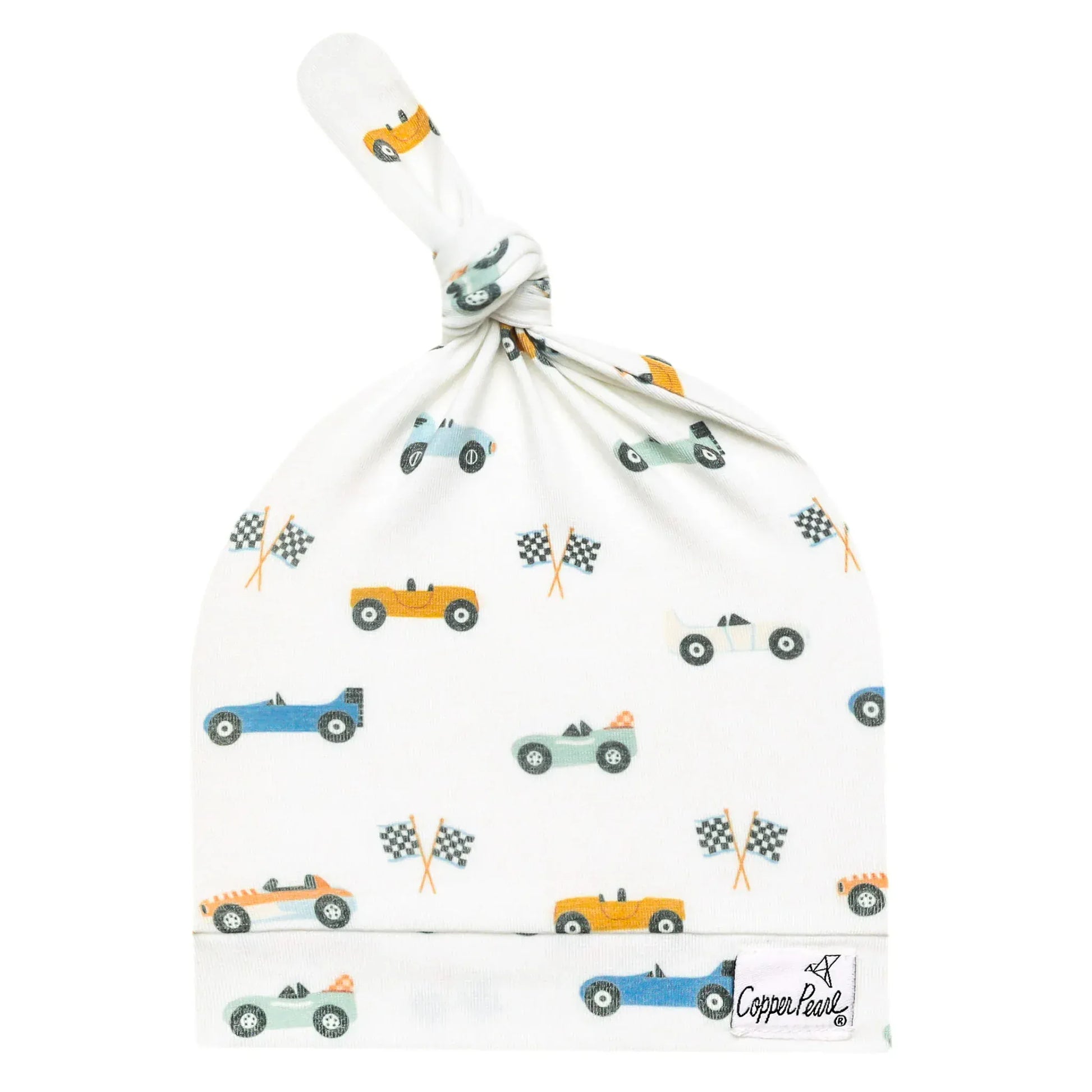Copper Pearl Baby Speedster Top Knot Hat