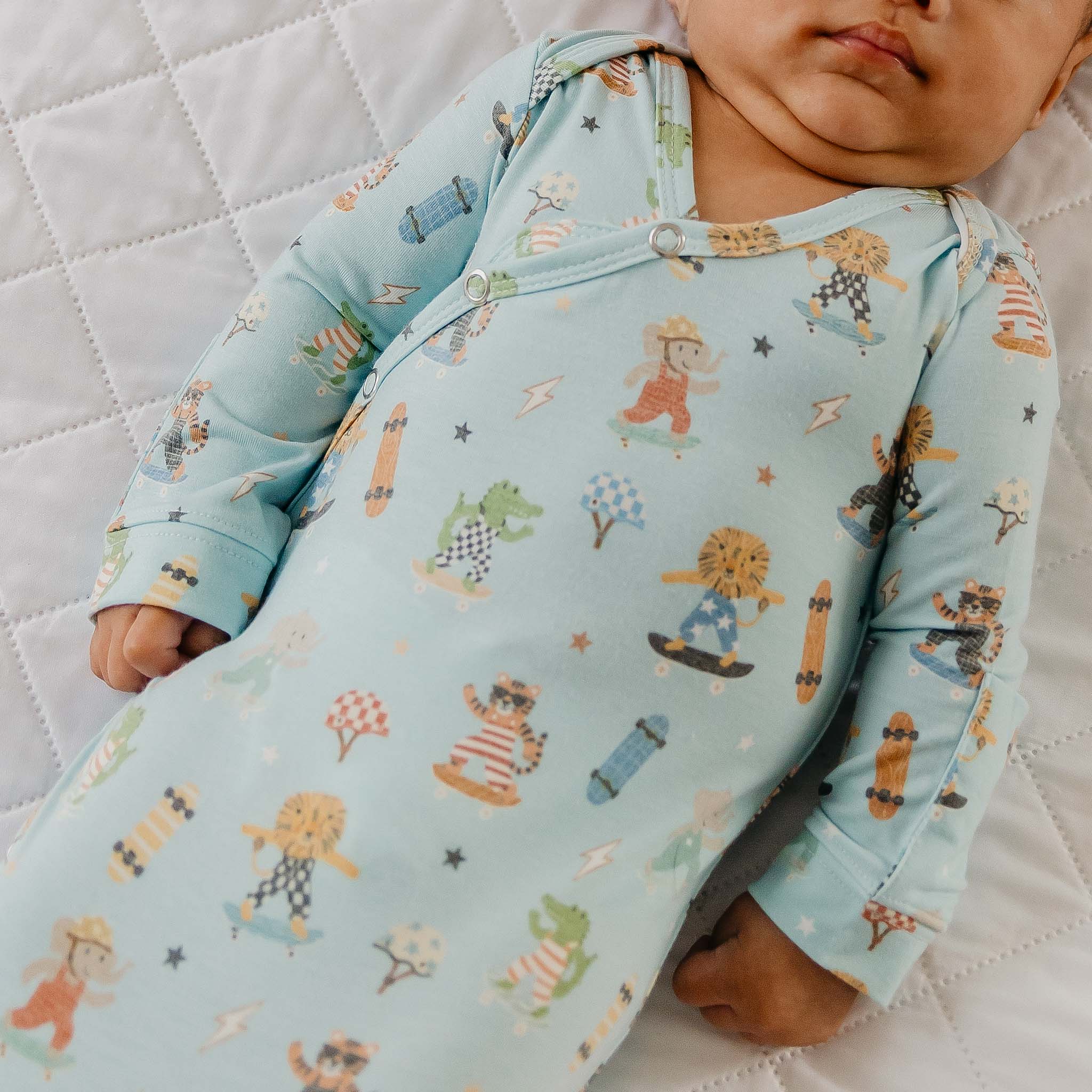 Copper Pearl Baby Tanner Newborn Knotted Gown