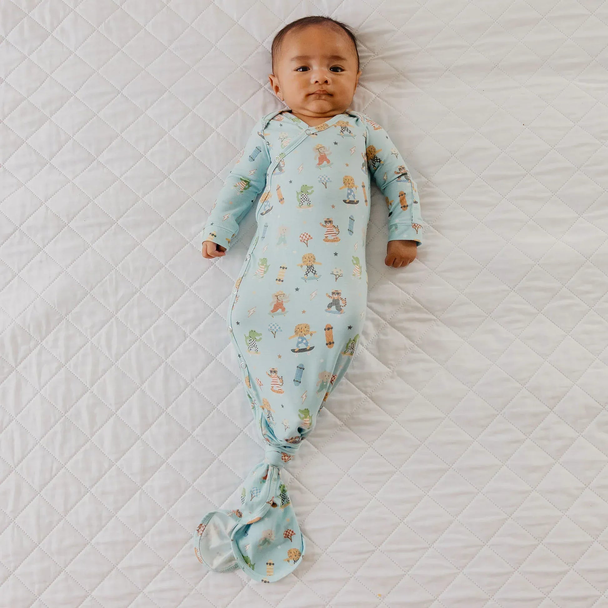 Copper Pearl Baby Tanner Newborn Knotted Gown