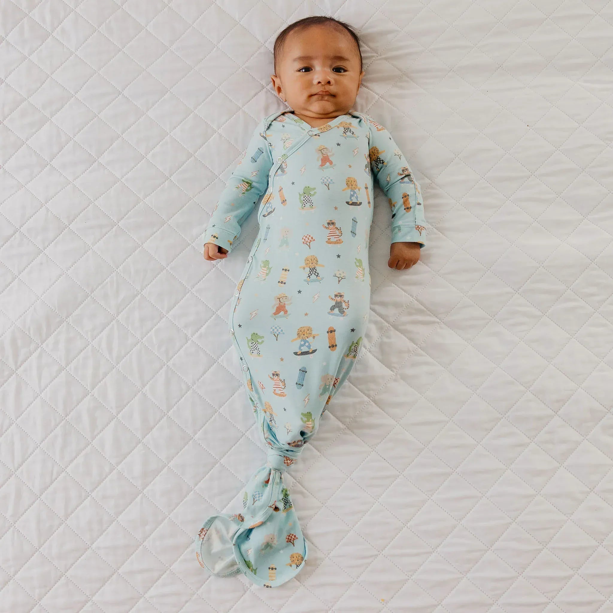 Copper Pearl Baby Tanner Newborn Knotted Gown