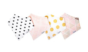 Copper Pearl Bib Blush Bandana Bib Set (4-Pack)