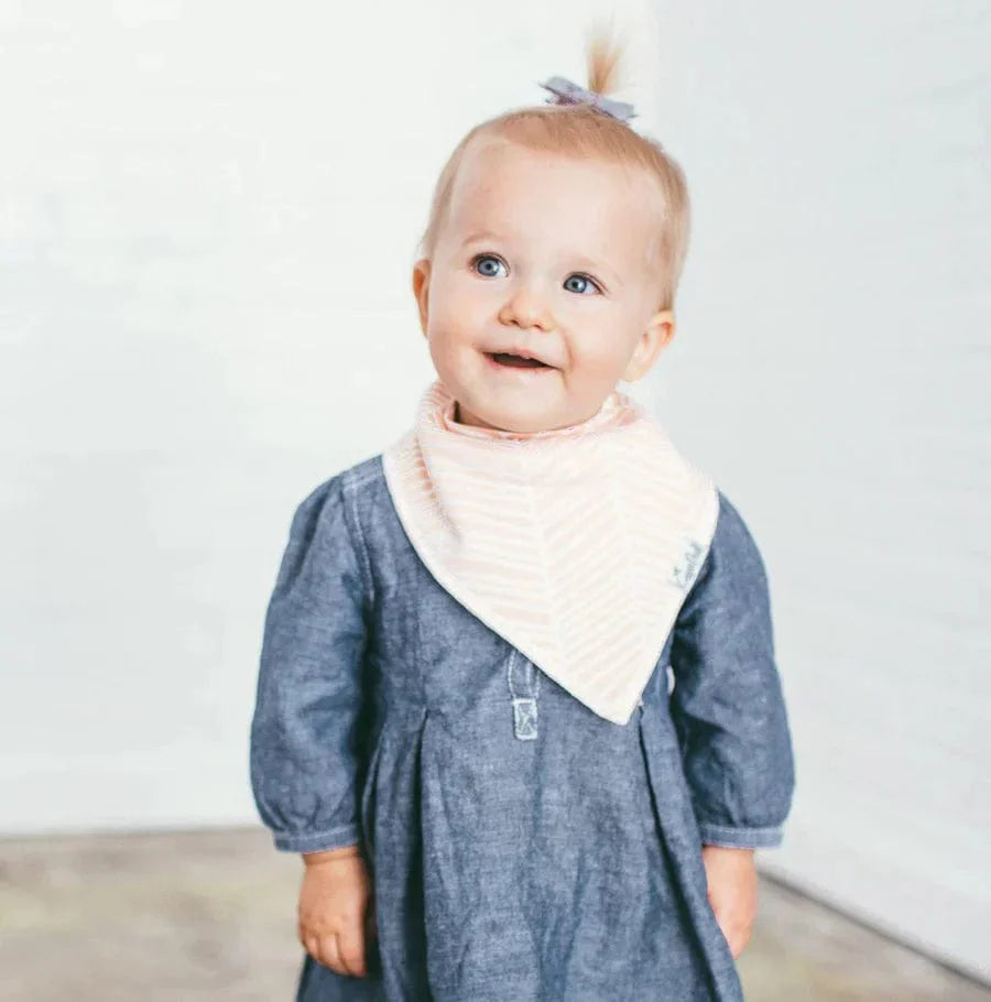 Copper Pearl Bib Blush Bandana Bib Set (4-Pack)