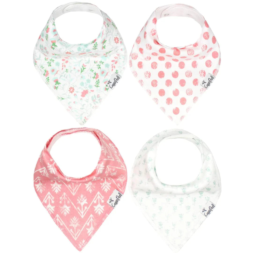 Copper Pearl Bib Claire Baby Bandana Bib Set (4-pack)