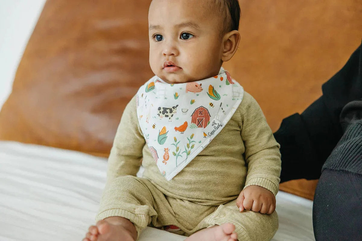 Copper Pearl Bib Farmstead Bandana Bib Set (4-Pack)