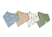 Copper Pearl Bib Peanut Baby Bandana Bib Set (4-pack)