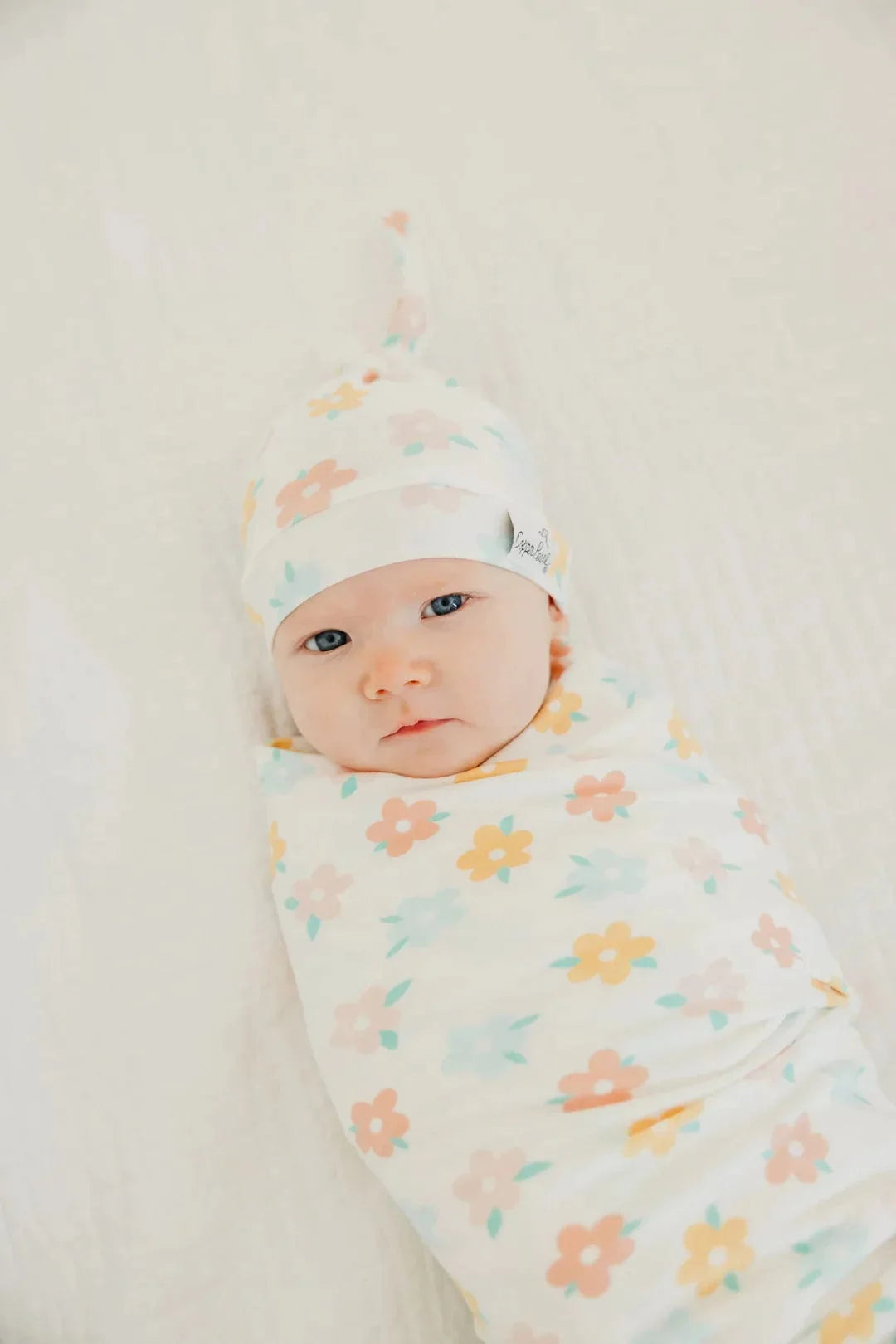 Copper Pearl Hat Daisy Top Knot Hat