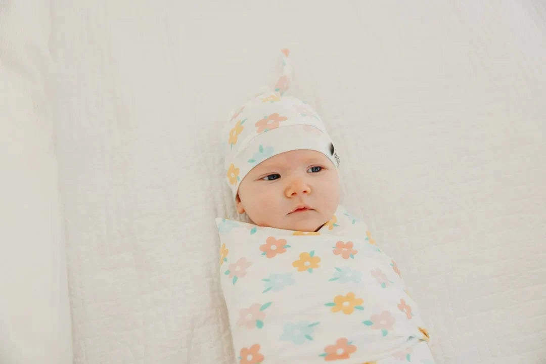 Copper Pearl Hat Daisy Top Knot Hat