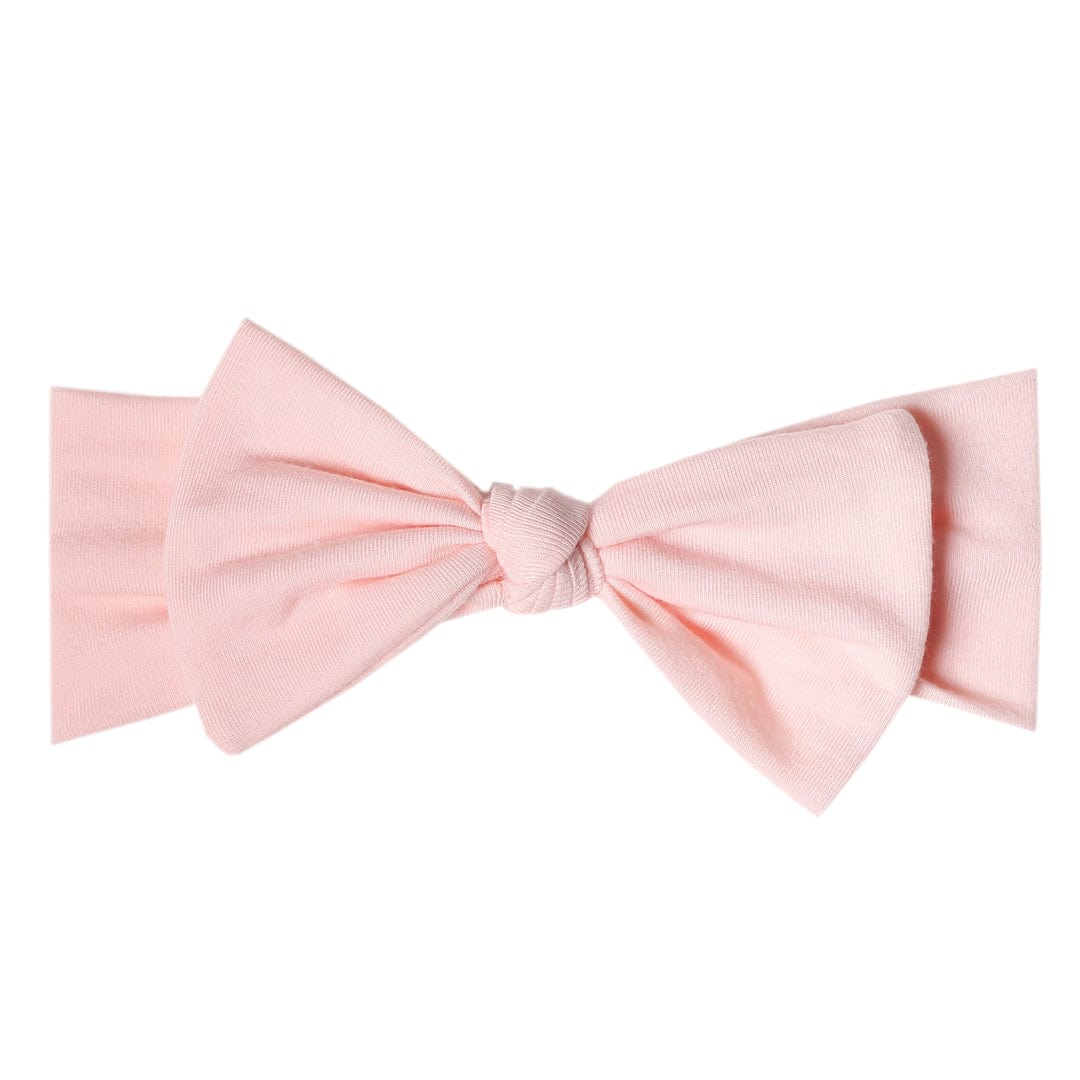 Copper Pearl Headband Blush Knit Headband Bow