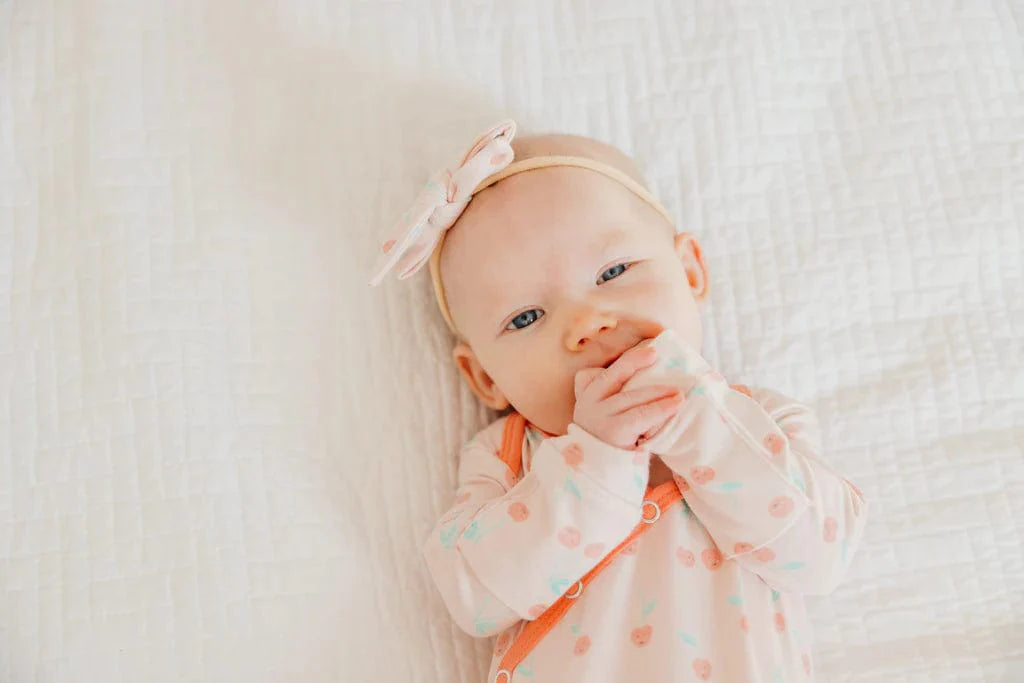 Copper Pearl Headband Cheery Classic Nylon Bow