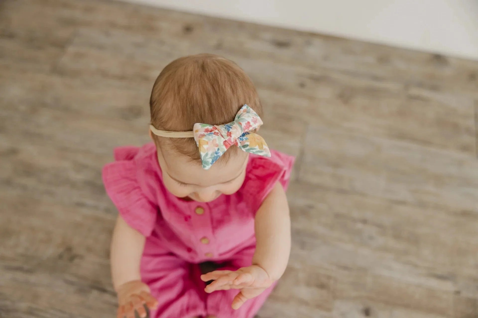 Copper Pearl Headband Lark Classic Nylon Bow