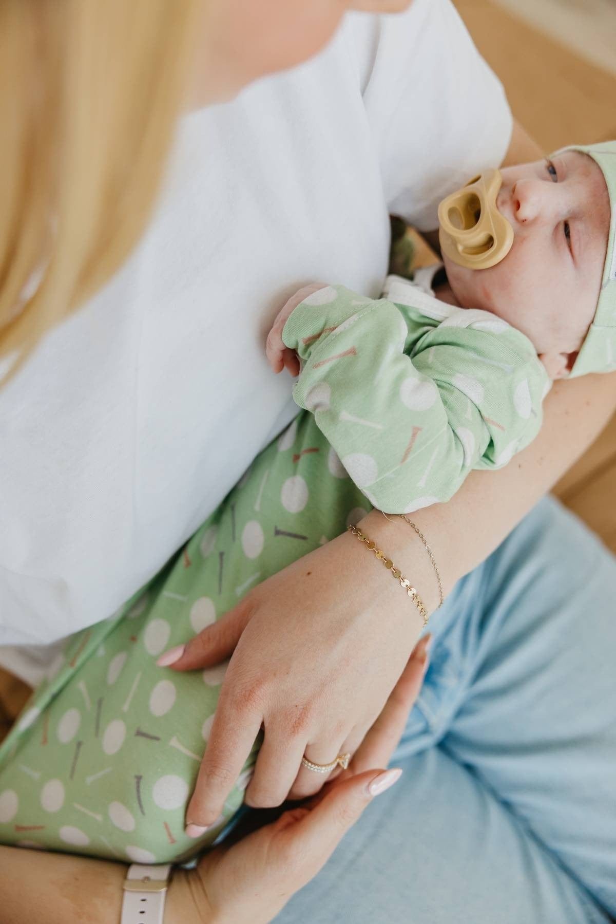 Copper Pearl Sleeping Bogey Newborn Knotted Gown