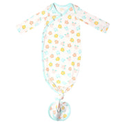 Copper Pearl Sleeping Daisy Newborn Knotted Gown