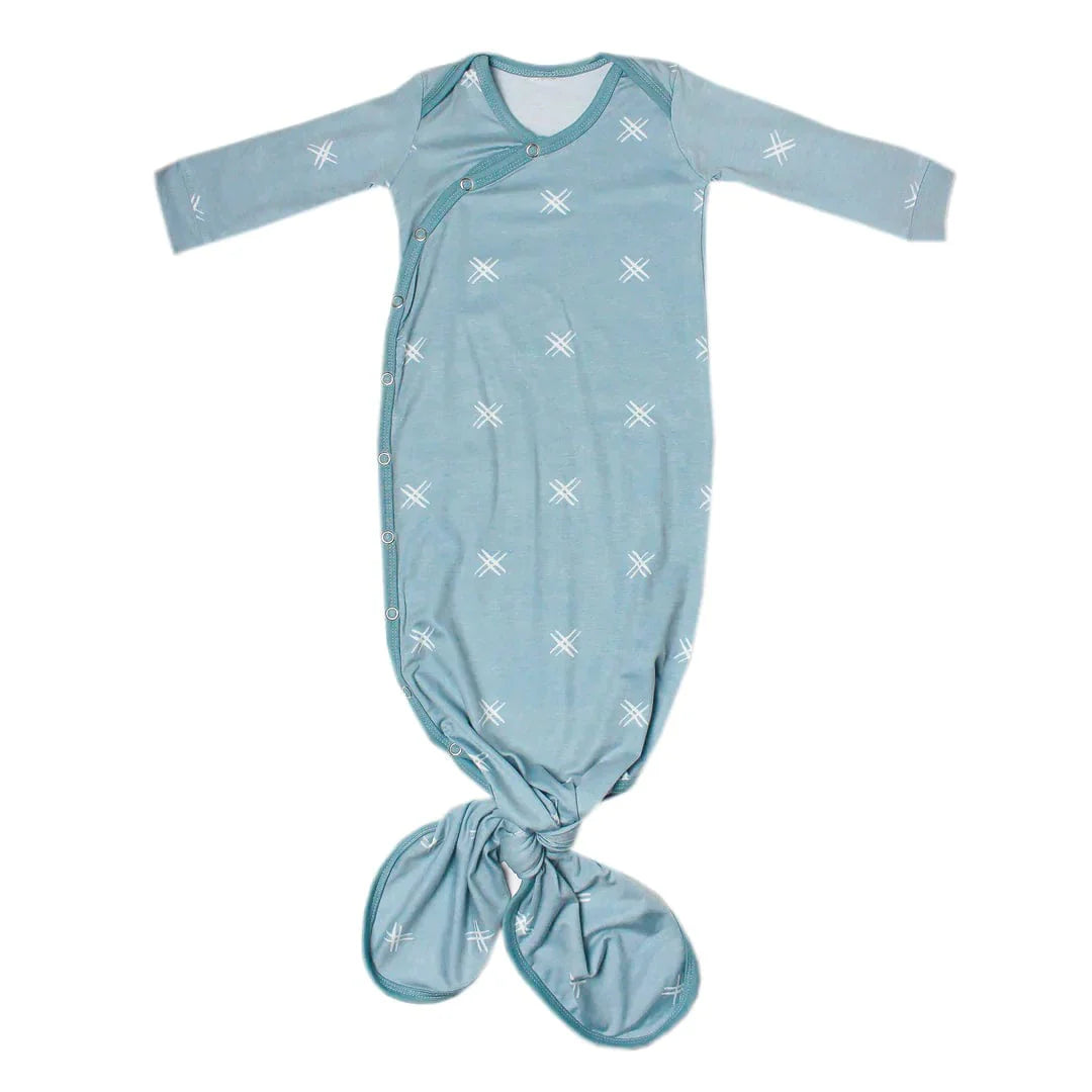 Copper Pearl Sleeping Hayden Newborn Knotted Gown