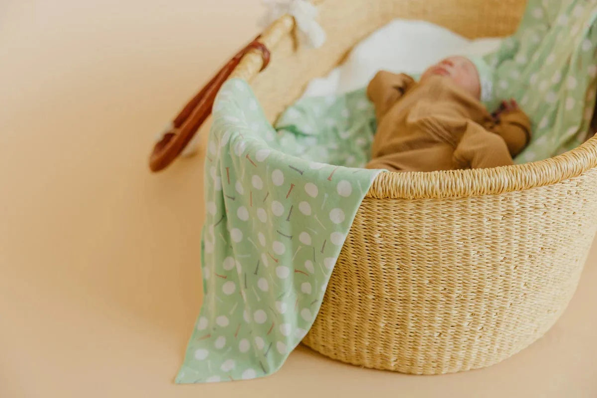Copper Pearl Swaddle Bogey Knit Blanket Single