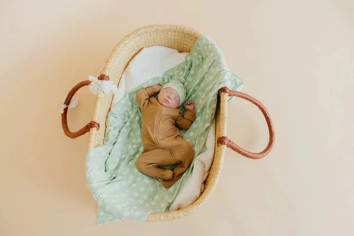 Copper Pearl Swaddle Bogey Knit Blanket Single