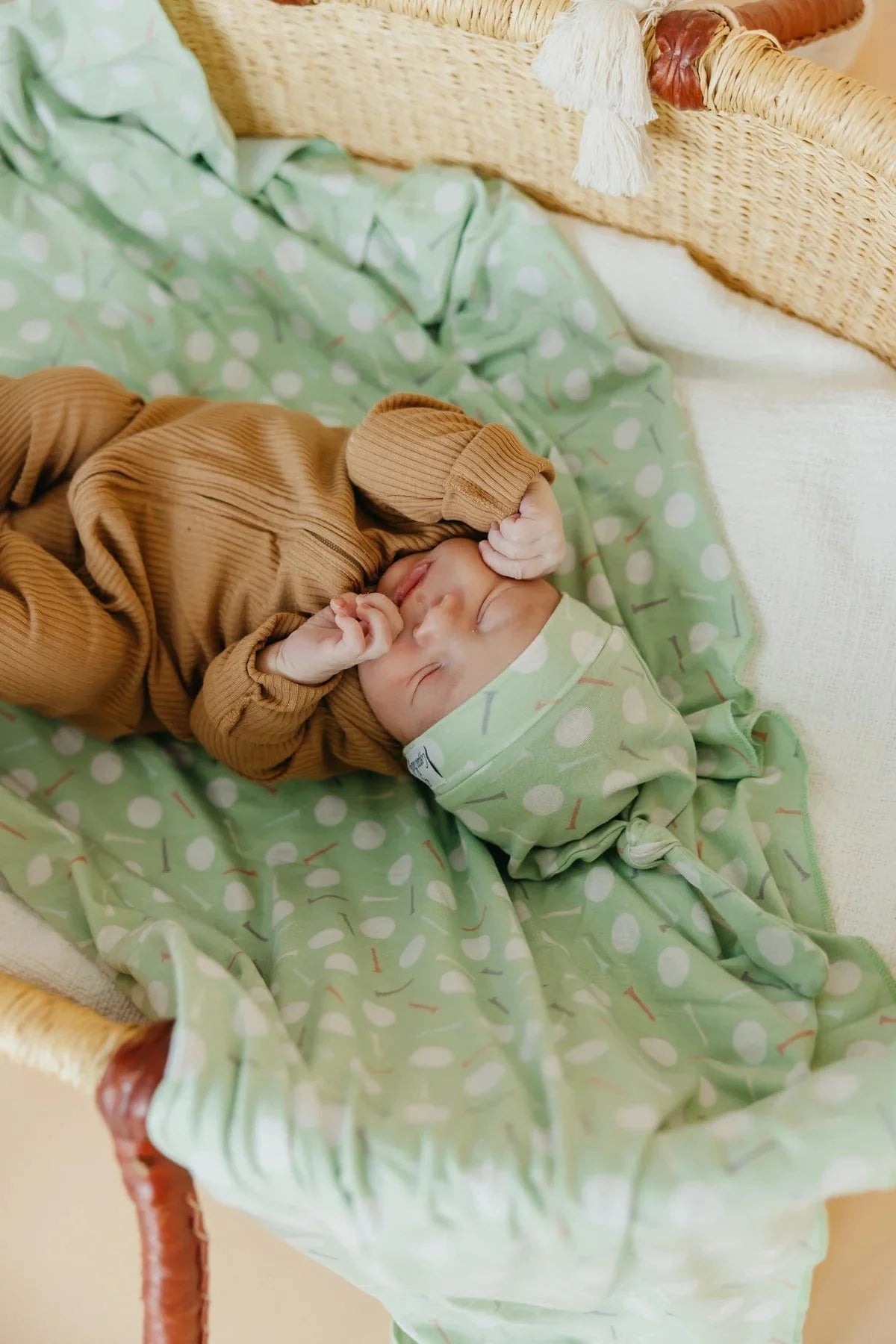 Copper Pearl Swaddle Bogey Knit Blanket Single
