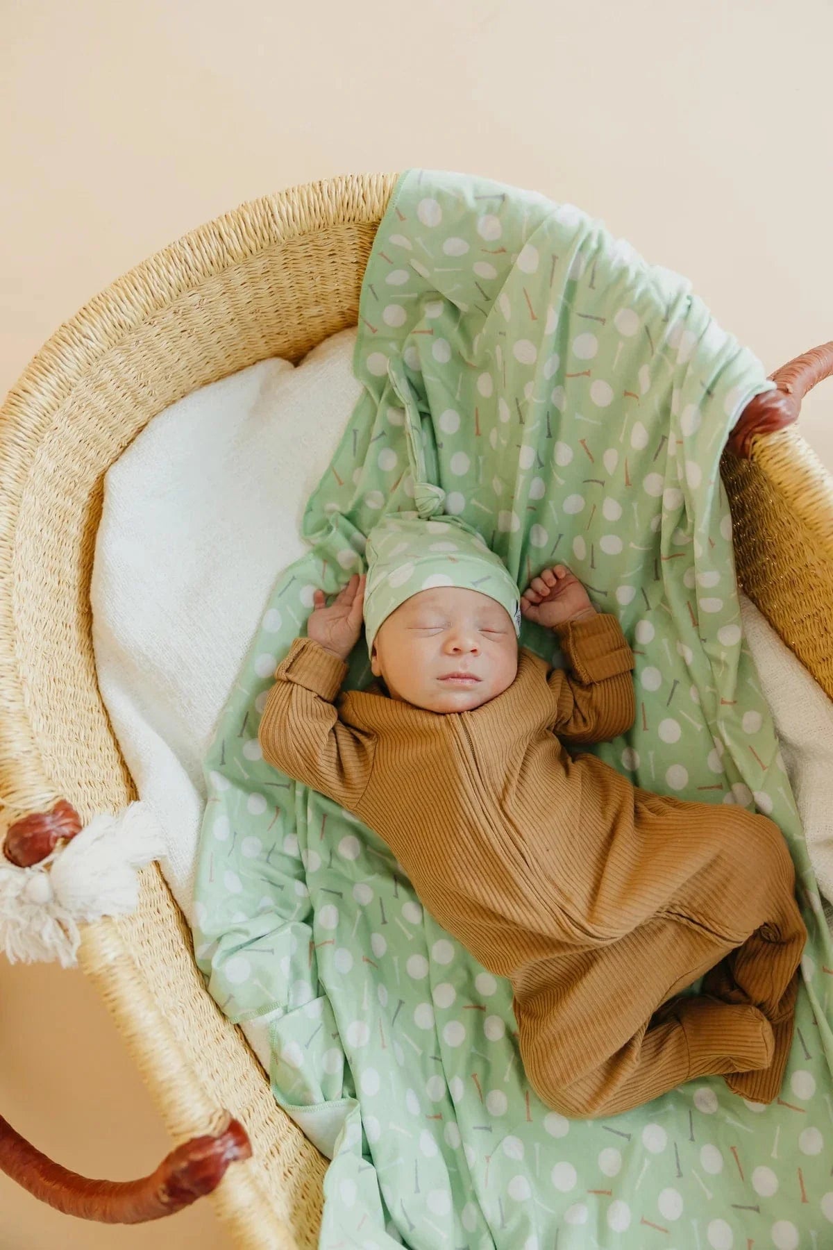 Copper Pearl Swaddle Bogey Knit Blanket Single