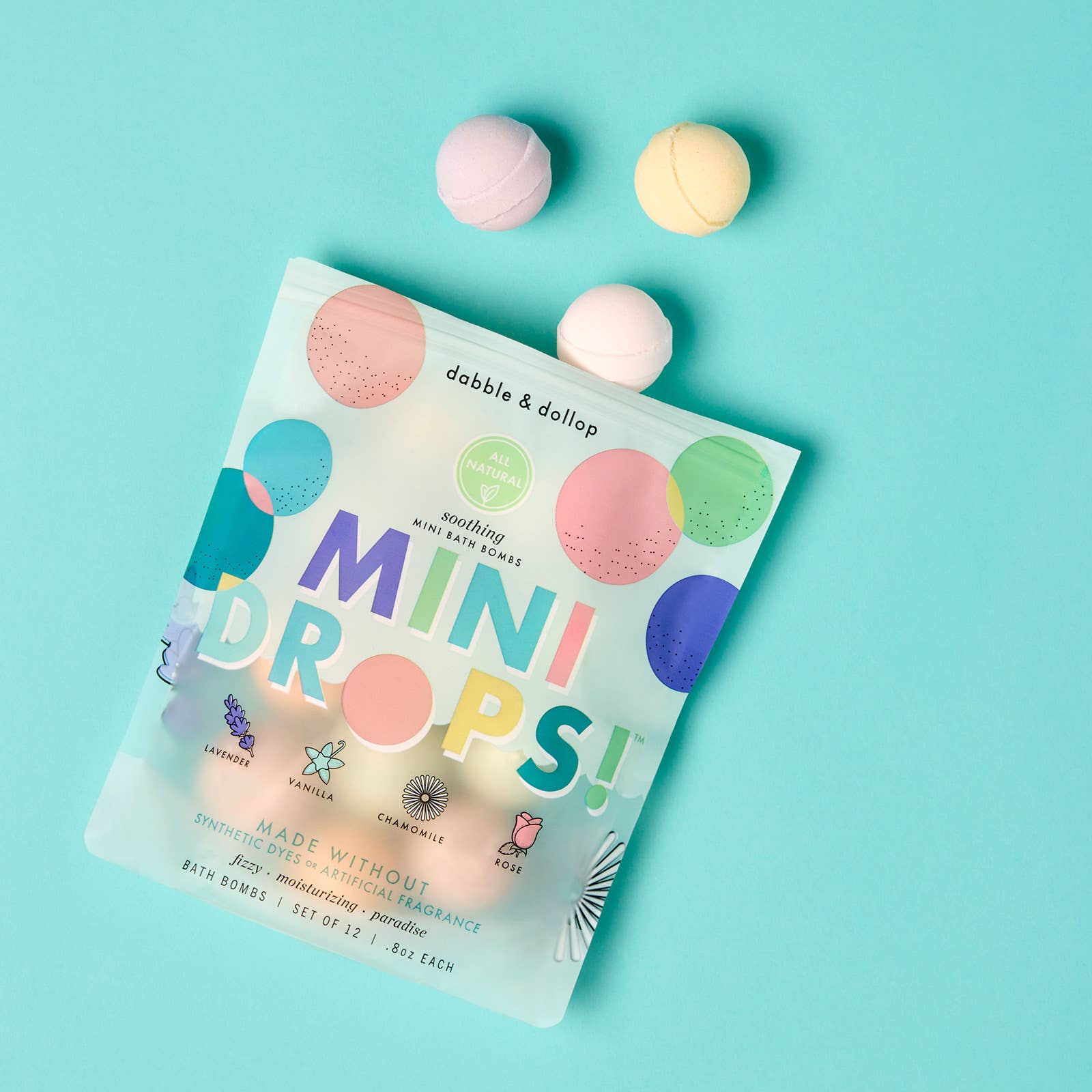 Dabble & Dollop® Baby Mini Drops® Bath Bombs - Soothing