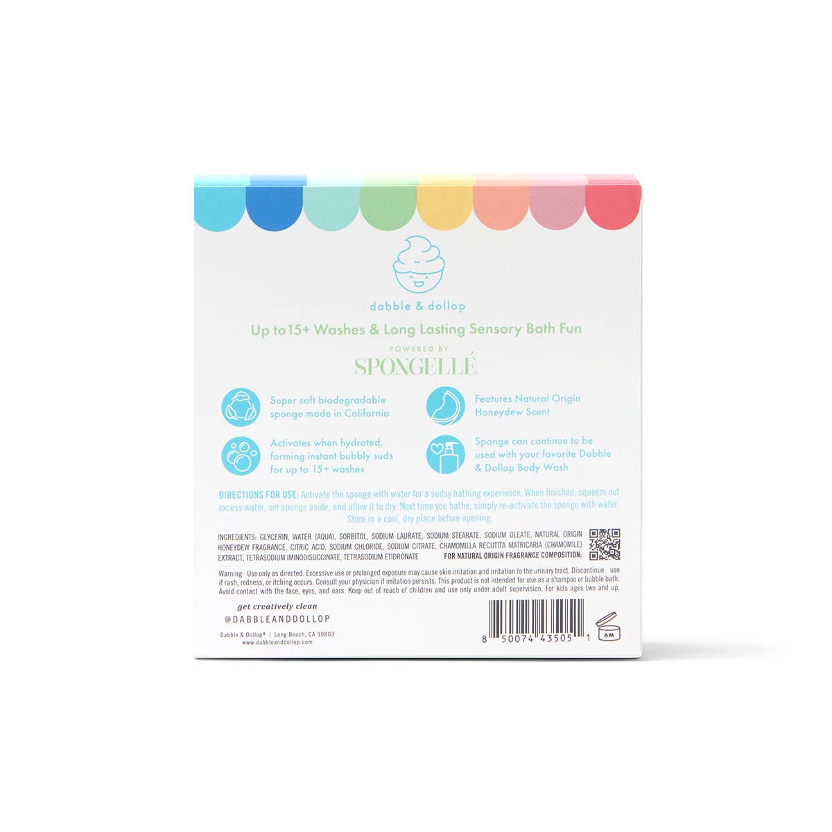 Dabble & Dollop® Baby Sponge Pop® Sponge with Built-In Body Wash - Honeydew