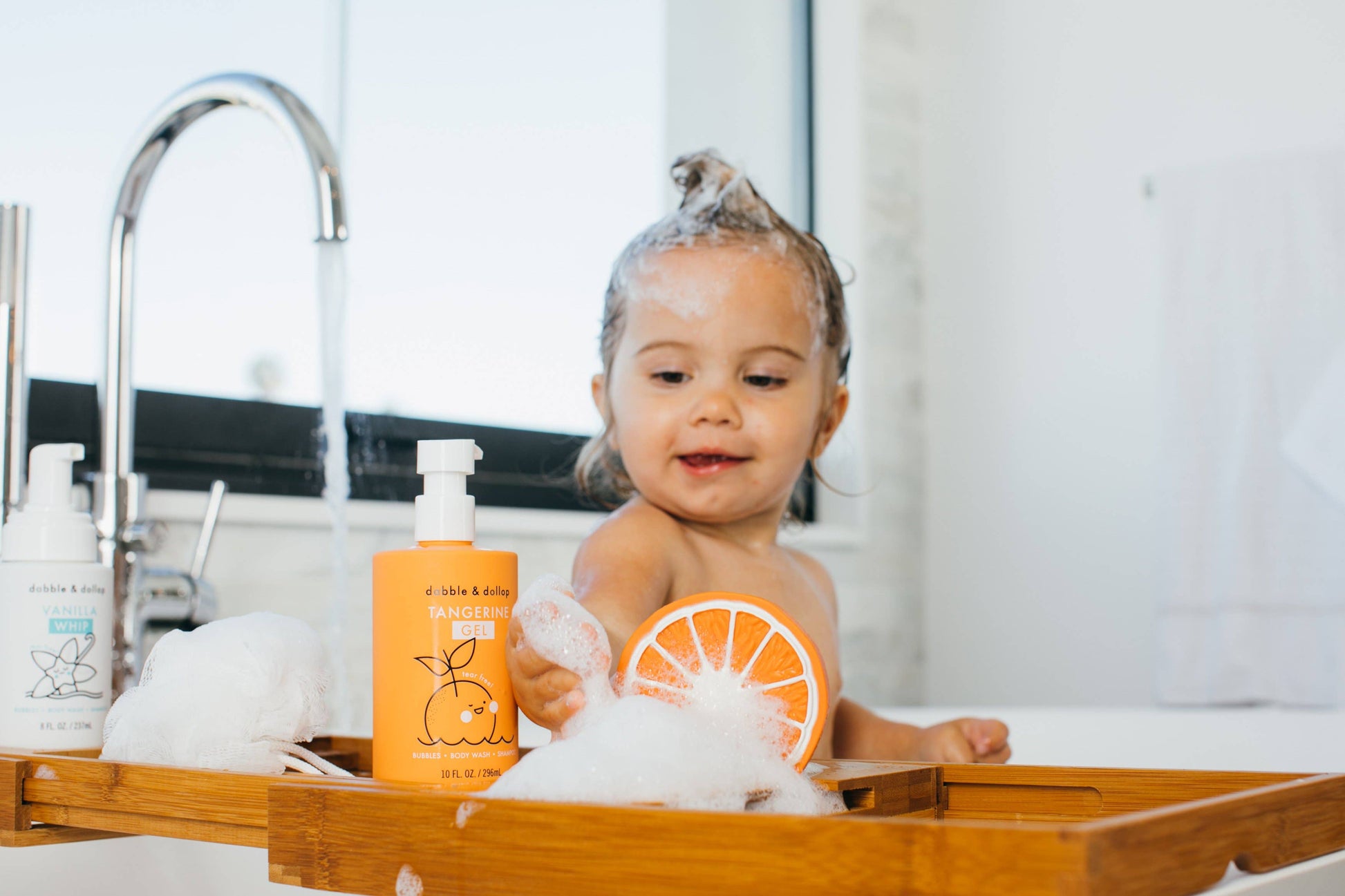 Dabble & Dollop® Baby Tear-Free Shampoo, Body Wash, & Bubbles - Tangerine