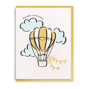 Dahlia Press Card Welcome World Baby Card