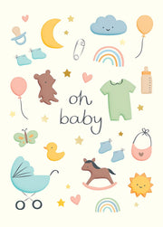 Design Design Cards Oh Baby Greeting Card
