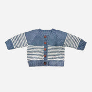 Stripe Cardigan Sweater, Blue