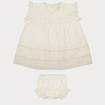 Susie Baby Dress + Bloomer - Ivory