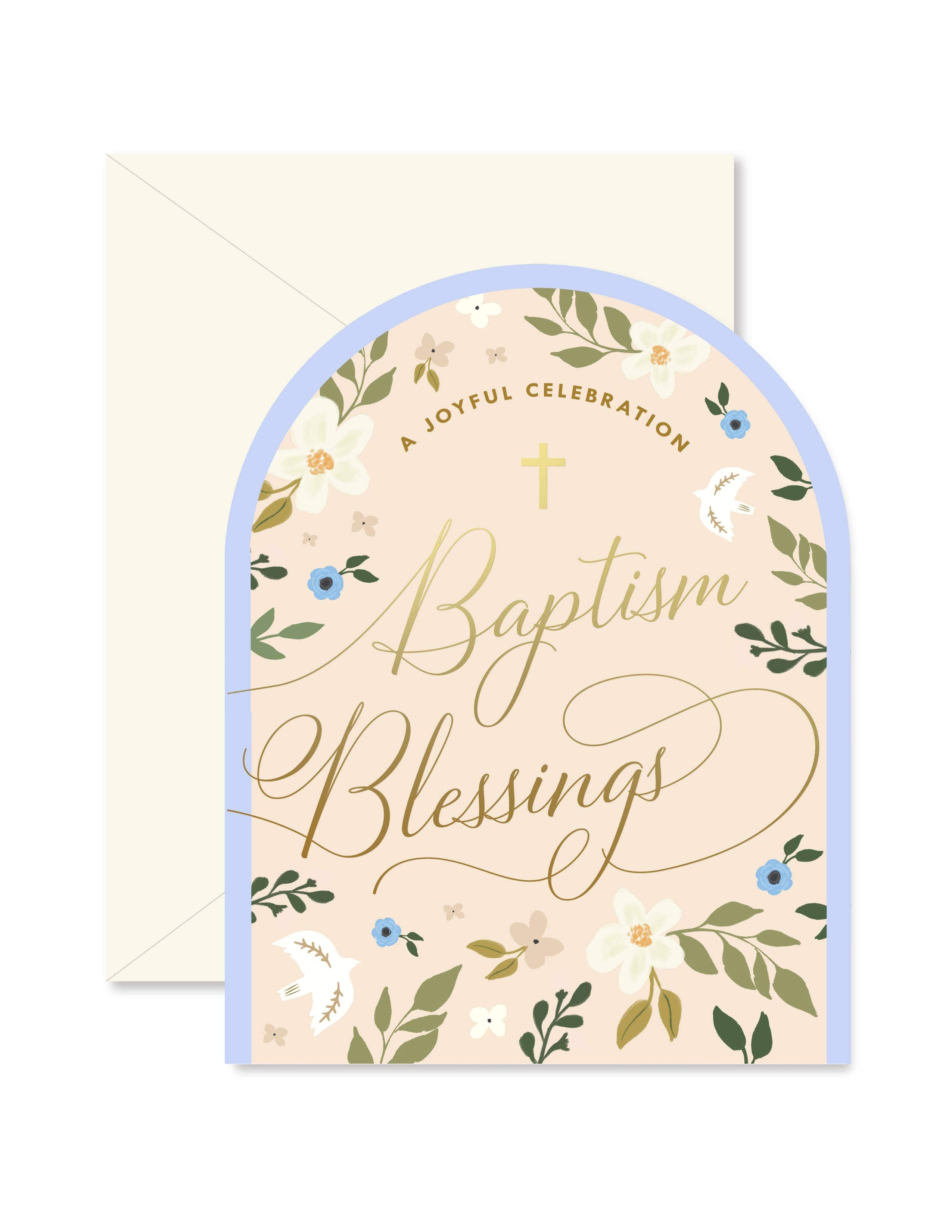 Ginger P. Designs Baptism Blessings Arch Greeting Card