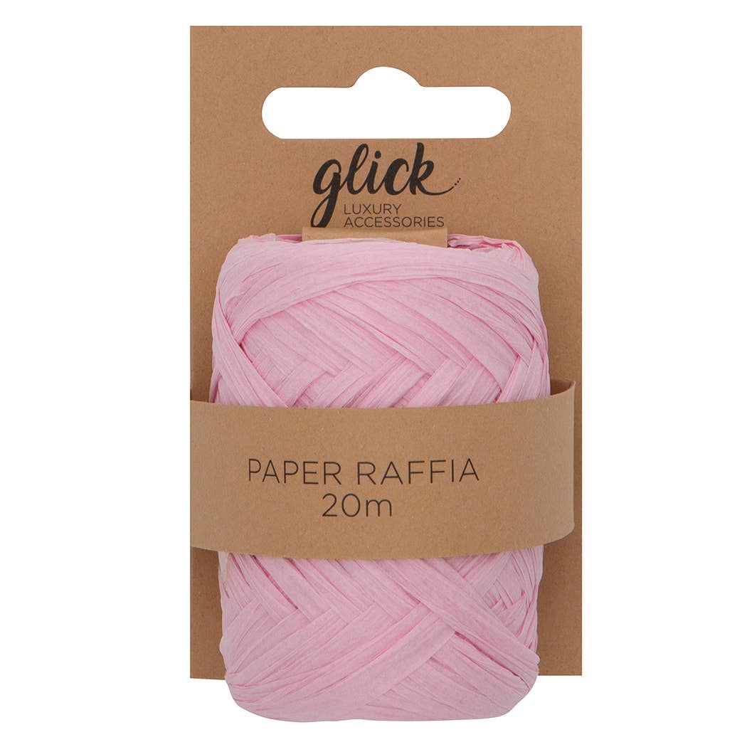 Glick Ribbon PAPER RAFFIA 20M BABY PINK