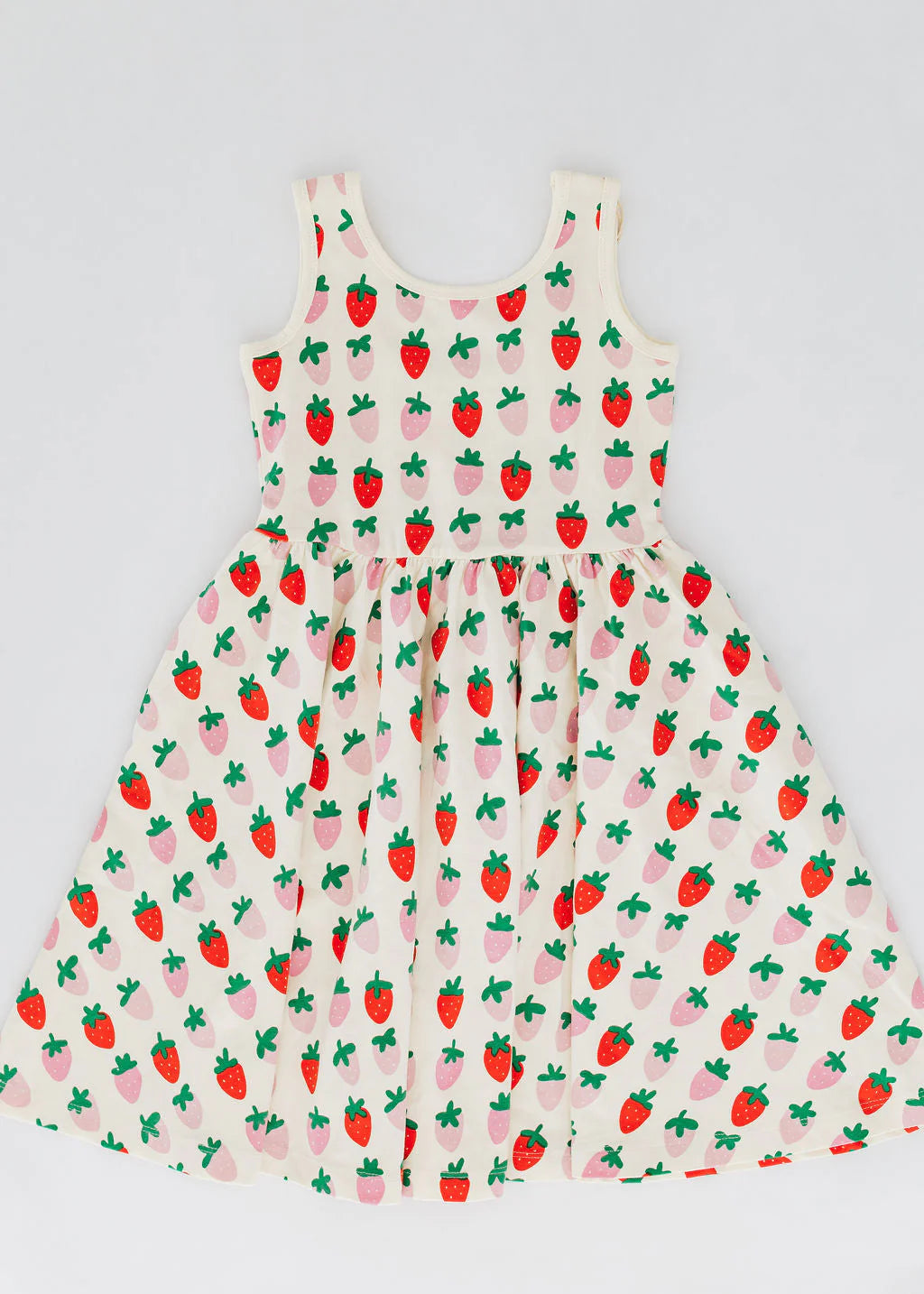 Sleeveless Twirl Dress in Strawberry Blush
