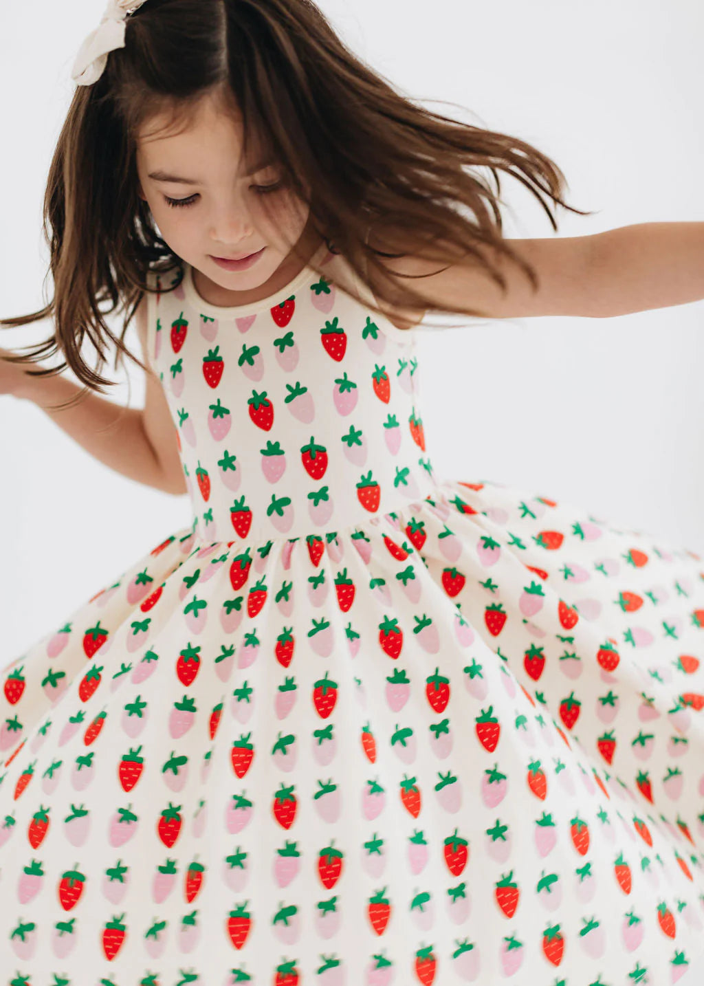 Sleeveless Twirl Dress in Strawberry Blush