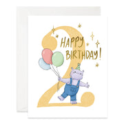 Good Juju Ink Cards Hippo 2nd Birthday