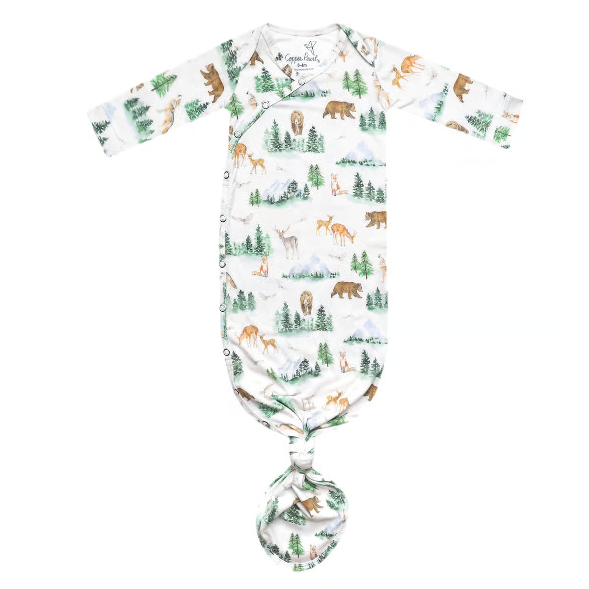 Copper Pearl Baby Grayson Newborn Knotted Gown