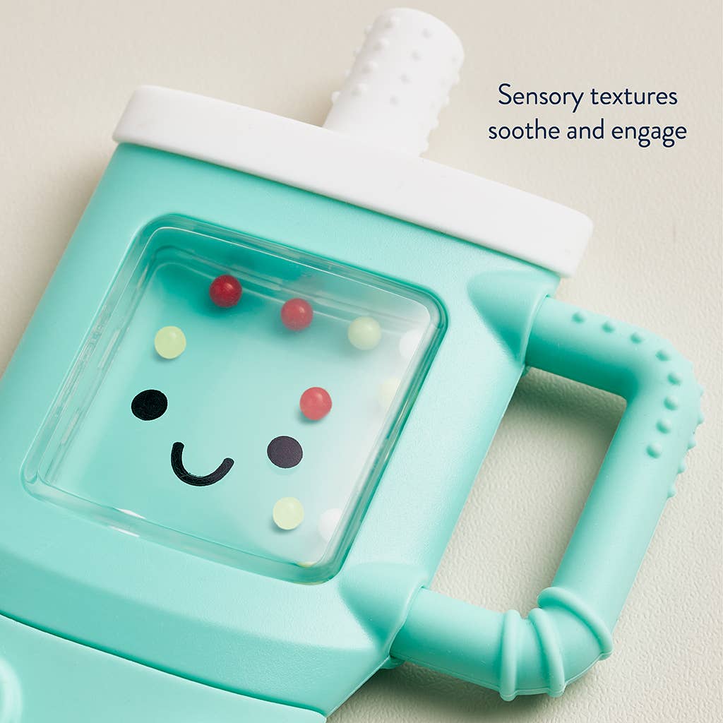 Itzy Ritzy Baby Sweetie Shake Plus™ - Teething + Rattle Toy: Croissant