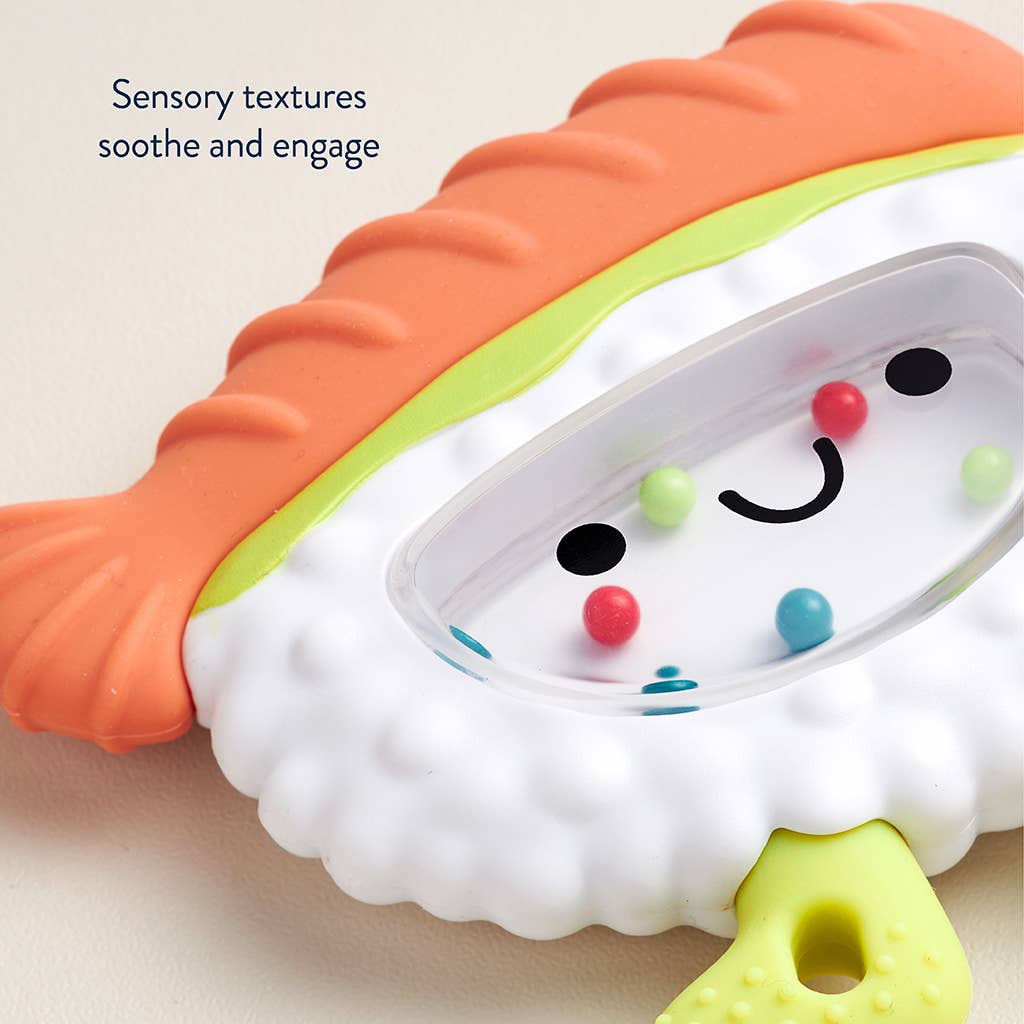 Itzy Ritzy Baby Sweetie Shake Plus™ - Teething + Rattle Toy: Croissant