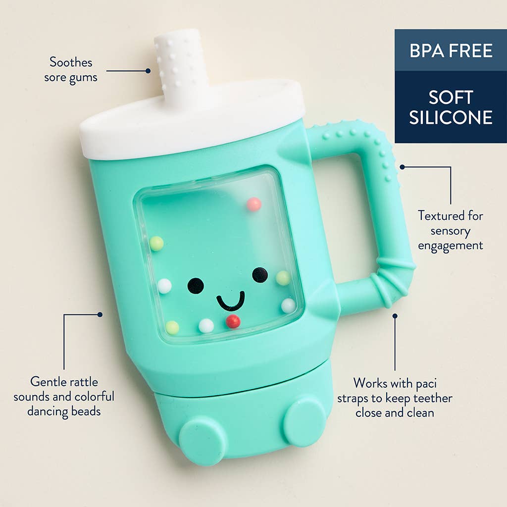 Itzy Ritzy Baby Sweetie Shake Plus™ - Teething + Rattle Toy: Croissant